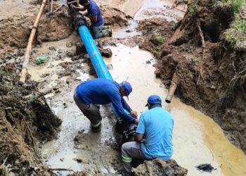 SAAE Mantena finaliza reparo emergencial na adutora do Turvo e restabelece abastecimento