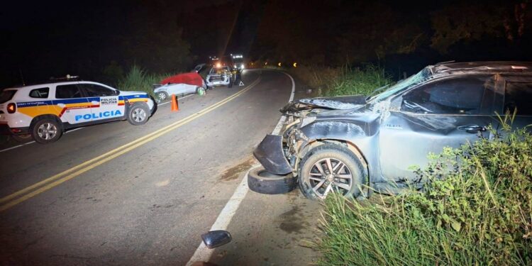 Idosa morre e duas pessoas ficam feridas em acidente na BR-259 em Resplendor