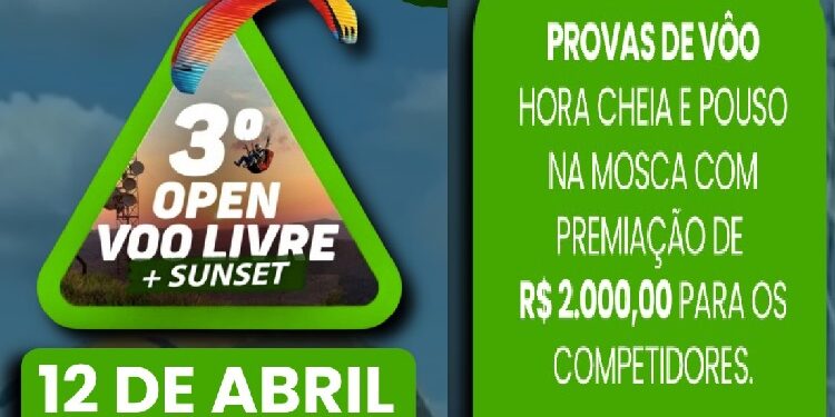 3º Open Voo Livre + Sunset: Adrenalina e Espetáculo Colorido Prometem Parar Mantena Na Quinta (12 de Abril)!