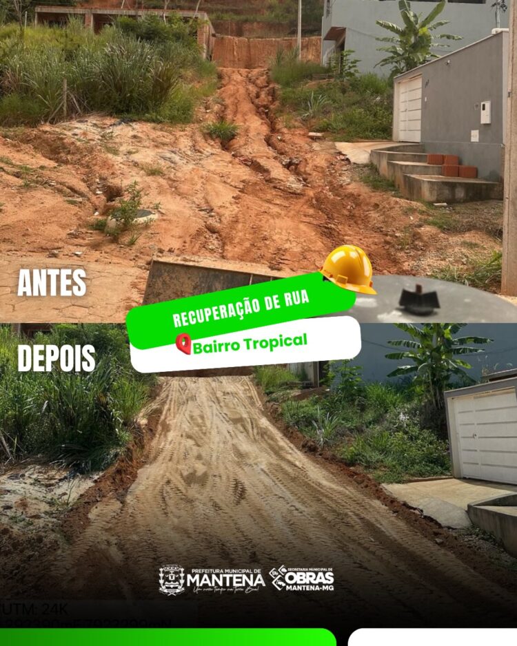  RECONSTRUÇÃO: Prefeitura intensifica recuperação de vias e avança com novo  asfaltamento em Mantena 
