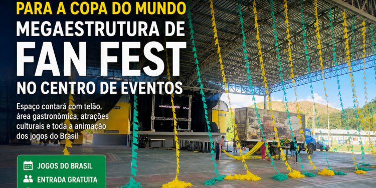 Itabirinha se prepara para a Copa do Mundo com megaestrutura de Fan Fest no Centro de Eventos