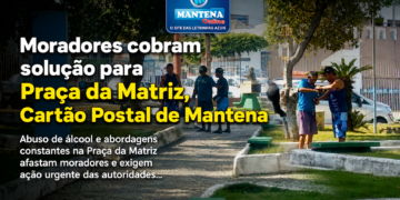 Moradores cobram solução para Praça da Matriz, Cartão Postal de Mantena