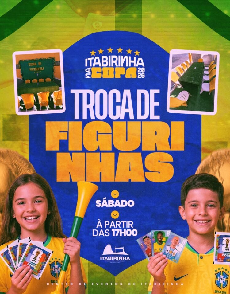 Itabirinha na Copa: Cidade se une neste sábado para troca de figurinhas e grande jogo da Seleção Brasileira