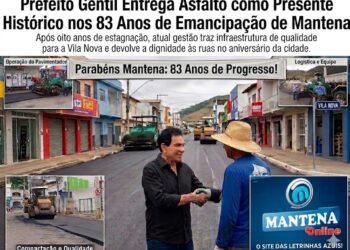 Prefeito Gentil  Entrega Asfalto como Presente Histórico nos 83 Anos de Emancipação de Mantena