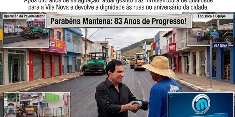 Prefeito Gentil  Entrega Asfalto como Presente Histórico nos 83 Anos de Emancipação de Mantena